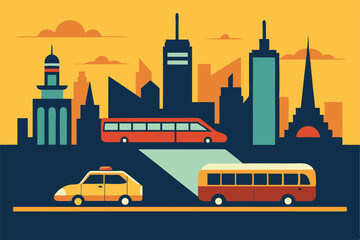 vector set of transport icons