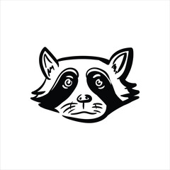 Lineart Raccoon Vector Illustration Minimalist Lineart Style