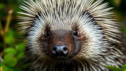 Close-Up Portrait of a Porcupine in Stunning Detail