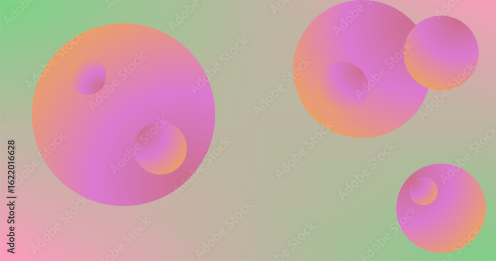 Aufkleber gradient abstract background with balls vector illustration modern pattern