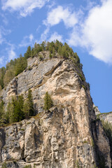 View of a rock on a cloudy day, Austria