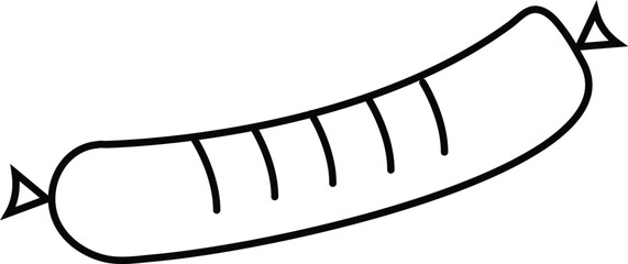 Black and white cartoon vector illustration of a fish with artistic design elements