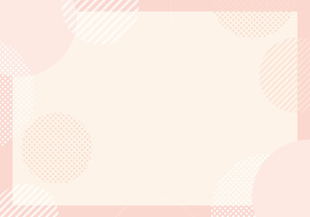 Pastel Pink Dot Stripe Simple Background Frame