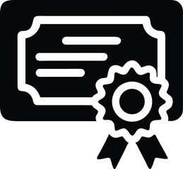 Award certificate vector graphic icon