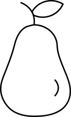 Vector illustration of a pear and apple on white background with artistic design elements