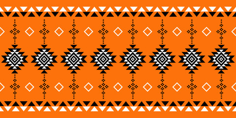 Hand drawn Batik seamless pattern. Geometric abstract illustration, Ethnic wallpaper. Tribal vector texture. Aztec style. Folk embroidery. Indian art, Scandinavian, African rug and tile.	
