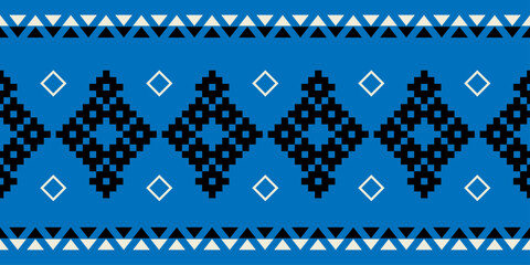 Hand drawn Batik seamless pattern. Geometric abstract illustration, Ethnic wallpaper. Tribal vector texture. Aztec style. Folk embroidery. Indian art, Scandinavian, African rug and tile.	
