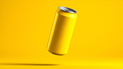 Pop Art Style Yellow Can With Shadow