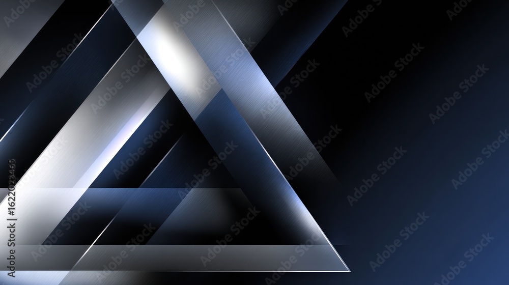 Poster abstract geometric background with overlapping triangles
