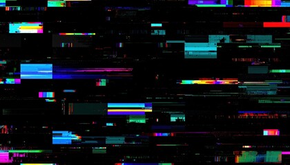 colorful RGB static noise pattern with random flickers and digital distortion, abstrac