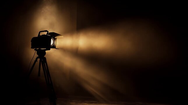 Studio spotlight on tripod
