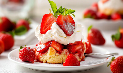 Bolo de morango com chantilly perfeito para o verão
