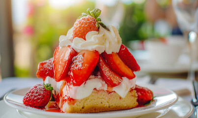 Bolo de morango com chantilly perfeito para o verão
