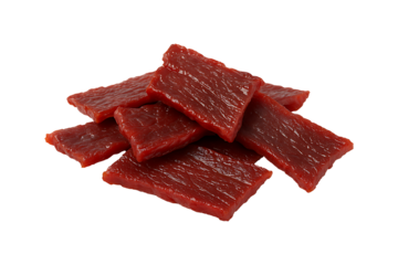 Realistic 3D Dried Meat Snack Isolated on a Transparent Background