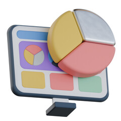 Cap table sheet 3D Icon colorful design