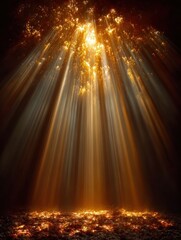 Sunlight beams underwater