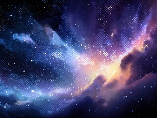 Cosmic pixelated nebula