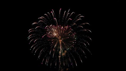 fireworks in the night sky with a black background