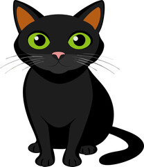 The black cat stock illustration