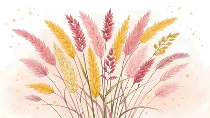 beautiful bouquet composition with watercolor