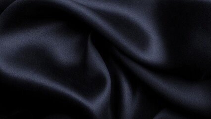 Smooth Black Satin Fabric – Minimalist Background for Fashion, Design, or Branding Projects
