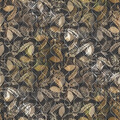Seamless sepia grunge geometric print texture background. Distressed fabric pattern textile material. Grunge rough blur geo linen all over print seamless Texture pattern design repeat pattern 