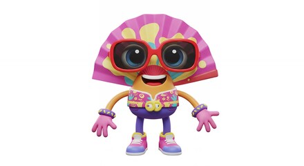Obraz premium Colorful cartoon character illustration