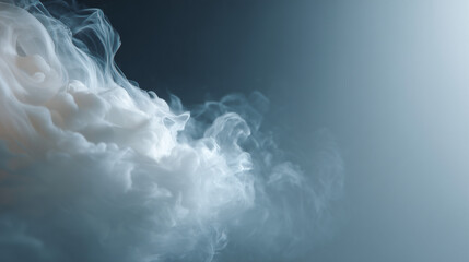 Misty Abstract Minimalist Background with Smoke, Fog and Cloud Layers in Soft Light Tones