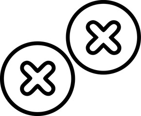 Obraz premium cancel cross close tab icon