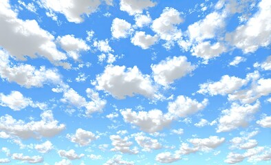 A vibrant, detailed view of a partly cloudy sky