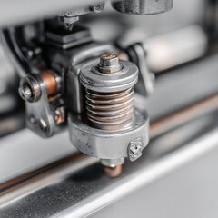 Mechanized Precision: Intricate details of industrial machinery, showcasing the complex internal mechanisms and technical finesse, a study in industrial design and the beauty of mechanical ingenuity.