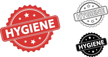 Obraz premium Hygiene stamp seal vector illustration clean health concept