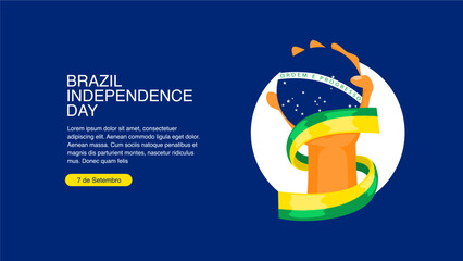 vector brazil independence day background template