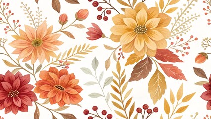 seamless pattern with flowers