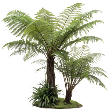 Alsophila Spinulosa Tree Ferns PNG - Transparent Background, cutout, isolated, best for landscape