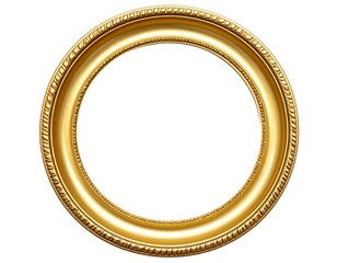 Gold circular picture frame (1)