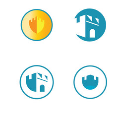 Stylized Castle logo vector and symbol design
