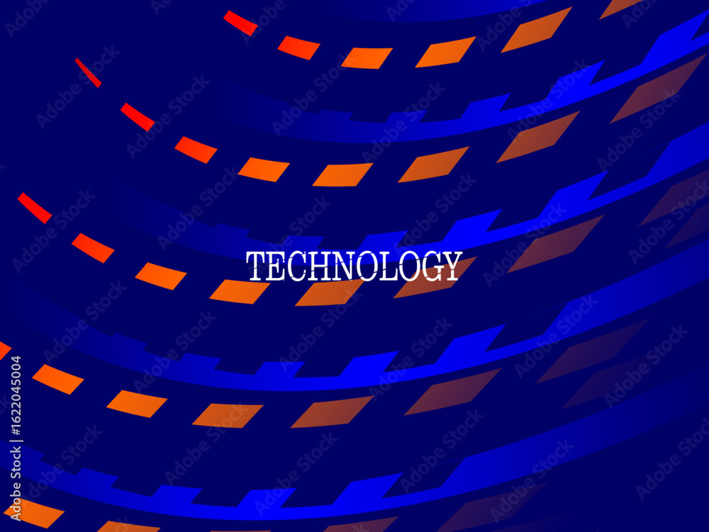 Poster this futuristic background features a dynamic wave pattern in gradient blue accented with bright mul