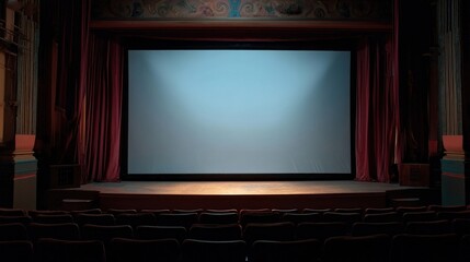 Slide projector screen used for a standby message during technical issues in a presentation