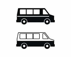 Van icon silhouette vector illustration
