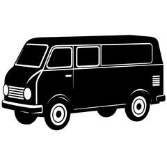 Van silhouette vector illustration