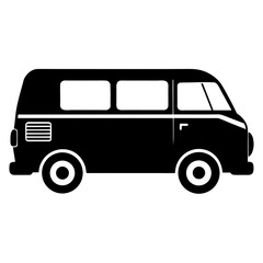 Van silhouette vector illustration