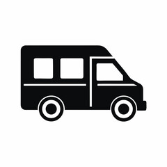 Van icon silhouette vector illustration