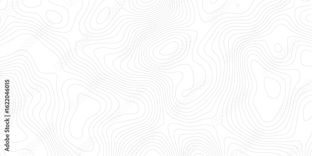 Poster a topographic map with gray contour lines, set against a white background, depicting elevation chang