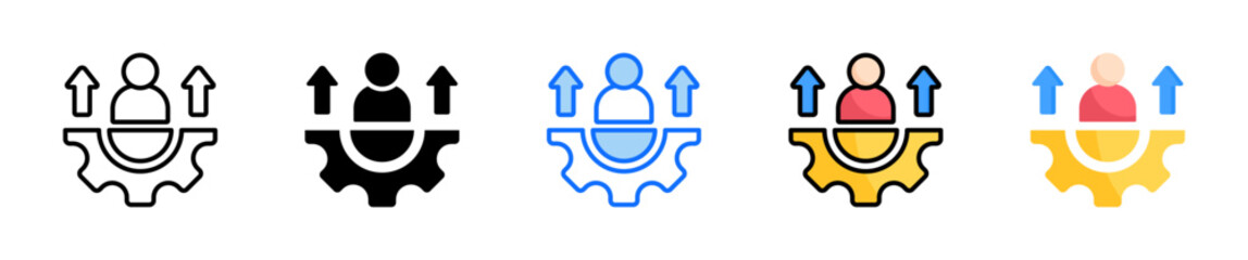 Self Development Icon Set Multiple Style Collection