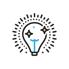 Multi color icon for bright