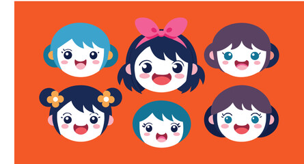 girls set of icons