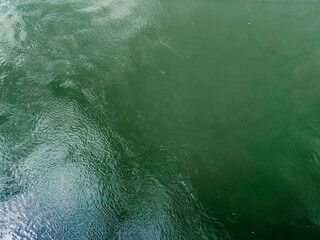 River top view.Water surface, photographed from above.