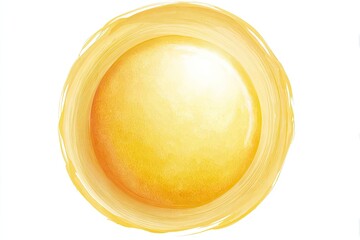 Circular, golden, textured, abstract shape