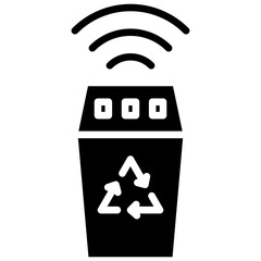 Smart Waste Solutions glyph icon